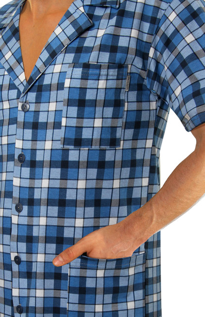 Piżama męska bawełniana rozpinana krótka 