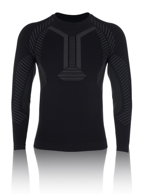 Czarna poliamidowa koszulka termoaktywna męska Sestimi Underwear – komfort i ciepło.