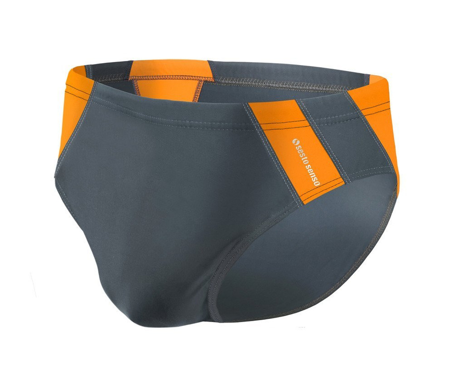 Grafitowe szybkoschnące slipy kąpielowe męskie BD447 Sesto Senso – komfort na basen i plażę