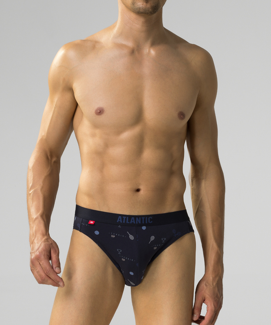 Granatowe bawełniane slipy męskie 95% bawełna model 3MP-171 Atlantic – komfort na co dzień