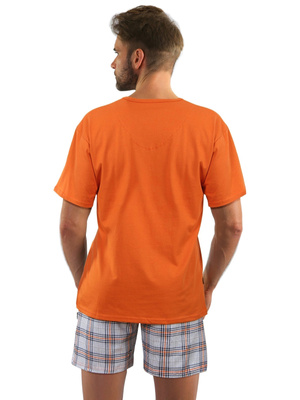 Piżama Męska Krótki Rękaw Krótkie Spodenki