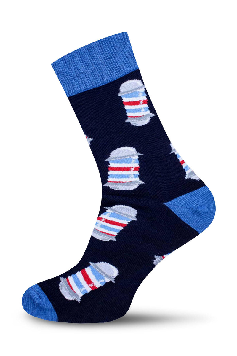 Skarpetki męskie Barber Shop 0125.065, Kolor Granatowy, Rozmiar 38-41