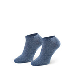 Granatowe Stopki Lniane Unisex Fresh
