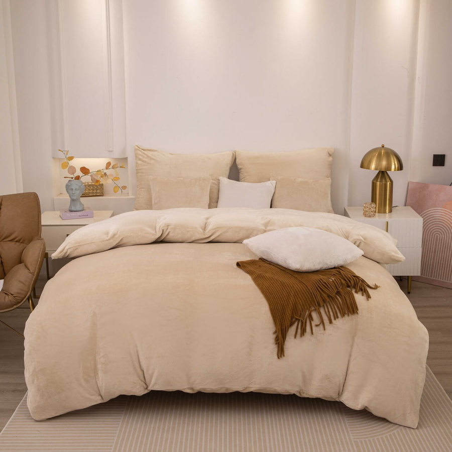 Taupe miękka pościel 210g/m2 Cozy Spod Igły i Nitki – komfort snu