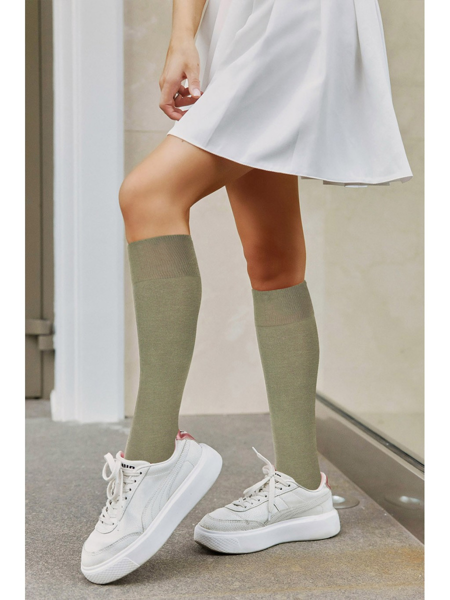 Podkolanówki damskie gładkie 248