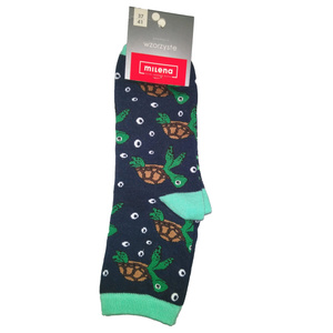 Skarpetki Damskie Bawełniane Żółwie