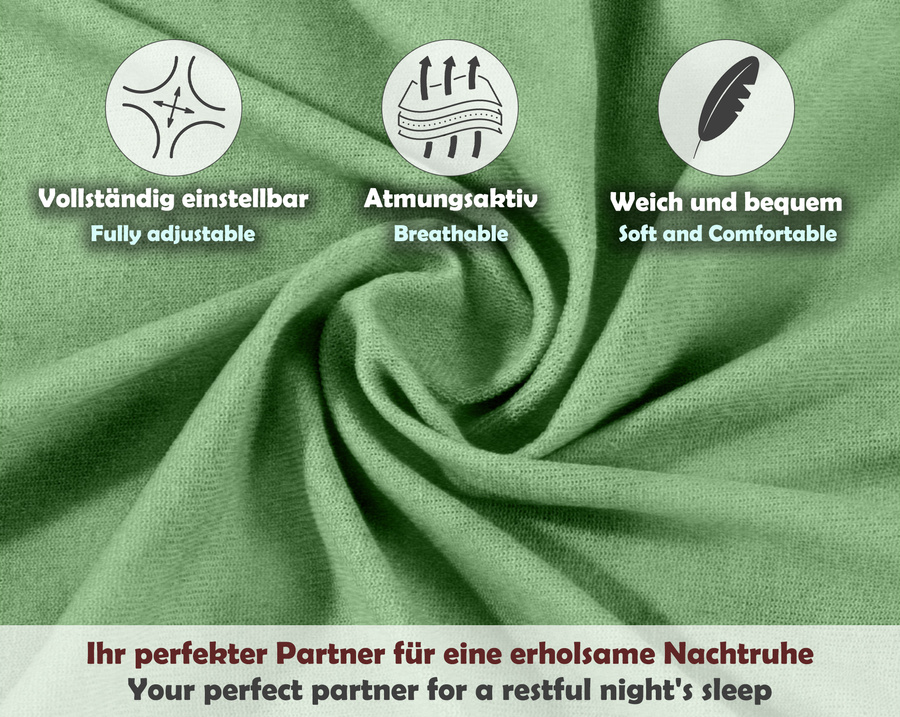 Jasnozielone elastyczne prześcieradło z gumką frotte 100% bawełna Sesto Senso – komfortowy sen