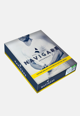 Podkoszulek Męski na Krótki Rękaw Dekold V Art. 571 Biały Navigare