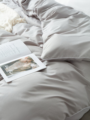 POŚCIEL SATYNA QUEEN PREMIUM SZARA