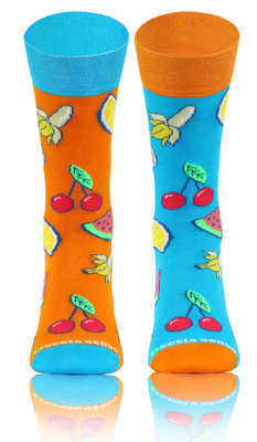 Długie Skarpetki Kolorowe Bawełniane Unisex 90% Bawełna z Zabawnym Wzorem Sesto Senso