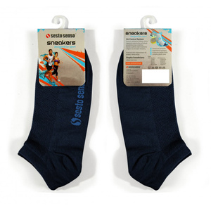 Granatowe skarpetki stopki damskie męskie 6 par Sneakers Sesto Senso – codzienny komfort