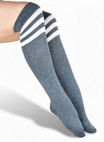 Zakolanówki z trzema paskami