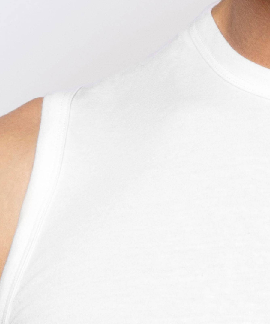 Biała bawełniana koszulka męska 95% bawełna Atlantic – komfort i oddychalność.