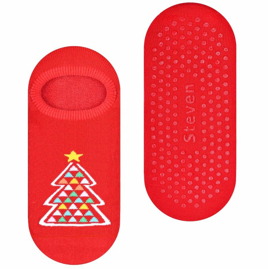Stopki frotte antypoślizgowe - choinka