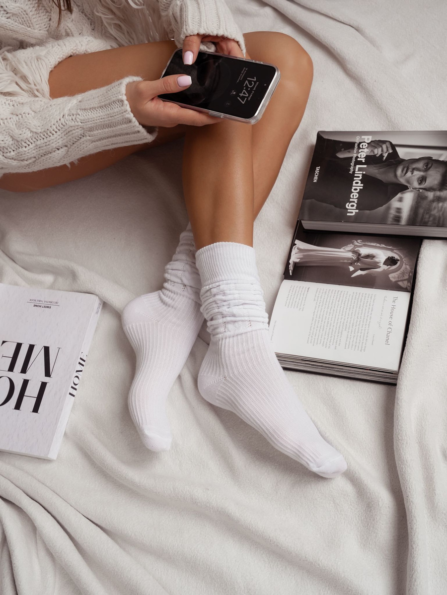 Zakolanówki Ażurowe Warkocz