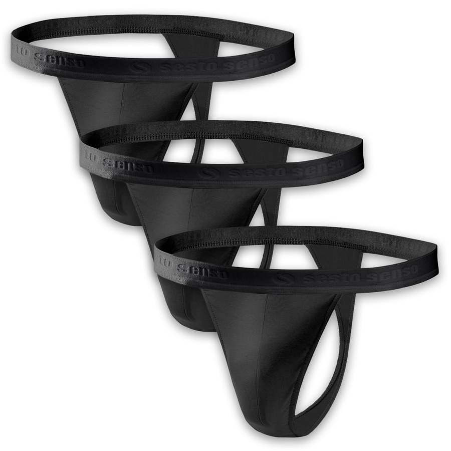 3x Stringi Męskie bawełniane z odkrytą gumą Tiger