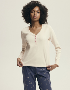 Piżama damska Henderson 43698 ecru