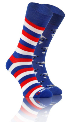 Kolorowe zabawne długie skarpety 6-pak Fitness Cotton aPair – styl i komfort na co dzień