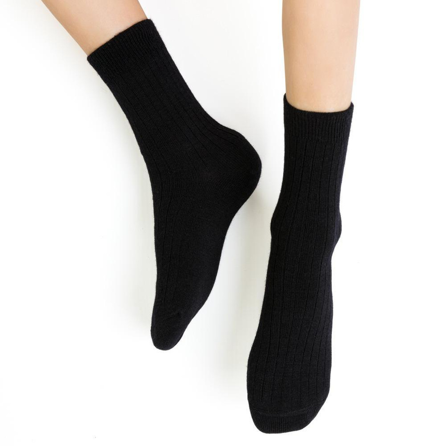 Skarpetki dziecięce z wełny merino bezuciskowe w prążek art. 130