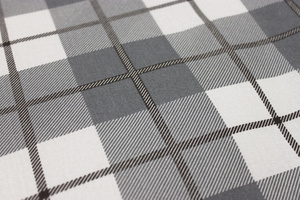 POŚCIEL BAWEŁNA KRATA SZARA