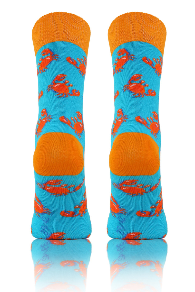 Długie Skarpetki Kolorowe Bawełniane Unisex 90% Bawełna z Zabawnym Wzorem Sesto Senso