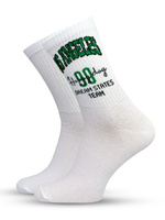 Białe elastyczne skarpety męskie 75% bawełny sportowe Milena – komfort i dopasowanie