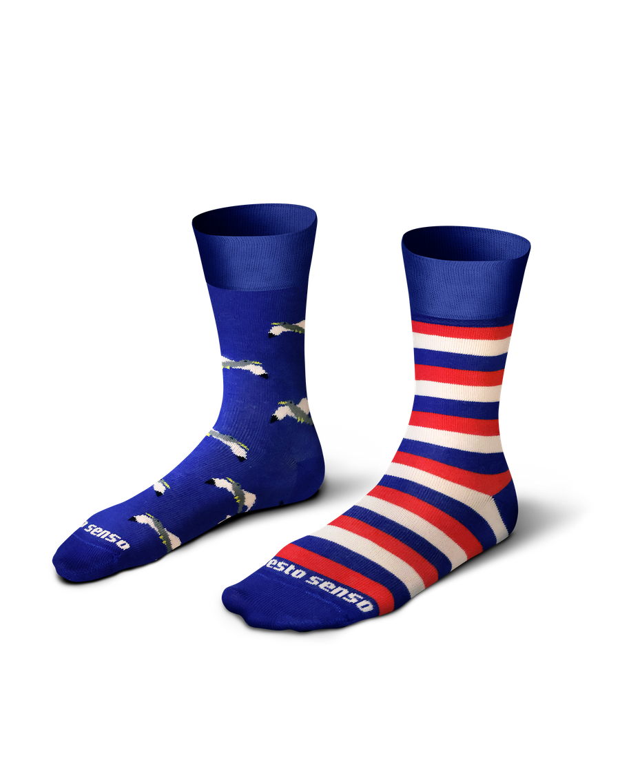 Długie Skarpetki Kolorowe Bawełniane Unisex 90% Bawełna z Zabawnym Wzorem Sesto Senso