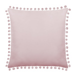 Różowa poszewka z pomponami 45x45 cm dwustronna Fluffy Spod Igły i Nitki – nowoczesny design.