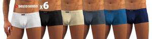 6X Krotkie sportowe bokserki z micromodalu URBAN Sesto Senso