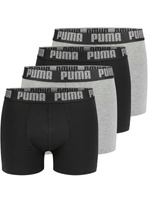 Bokserki Męskie 4 Pack Puma Comfort Stretch Czarne Szare