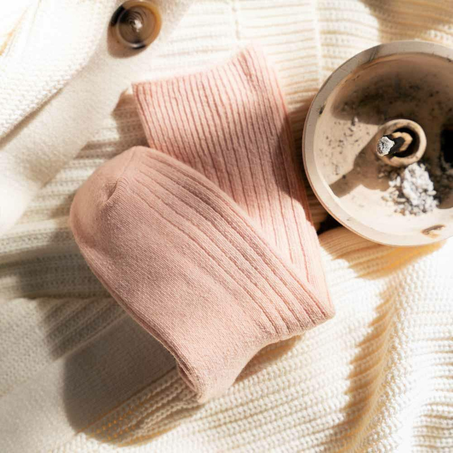 Skarpetki wełniane w prążki art. 093