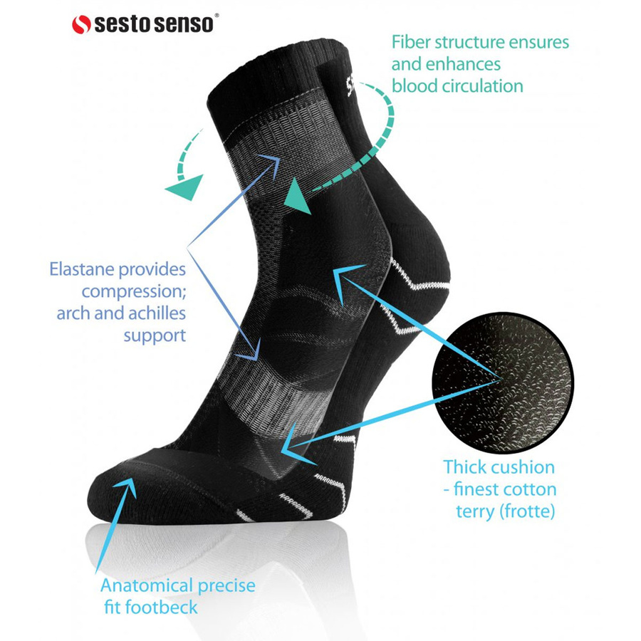 4X Sportowe krótkie skarpety dla biegaczy AMZ