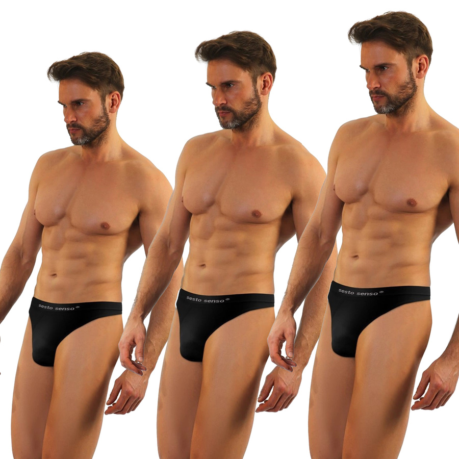 3x Stringi Męskie bezszwowe sportowe