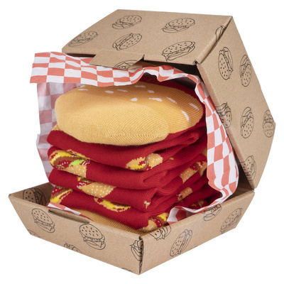 Damskie | Męskie Skarpetki SOXO hamburger w pudełku Unisex