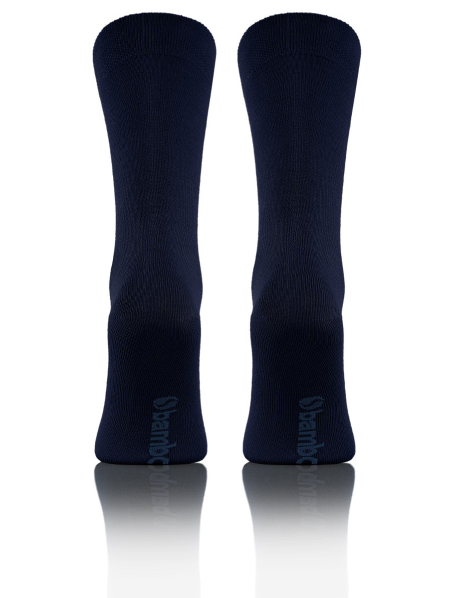 Granatowe bambusowe skarpety męskie garniturowe 4-pak Sesto Senso – komfort i higiena