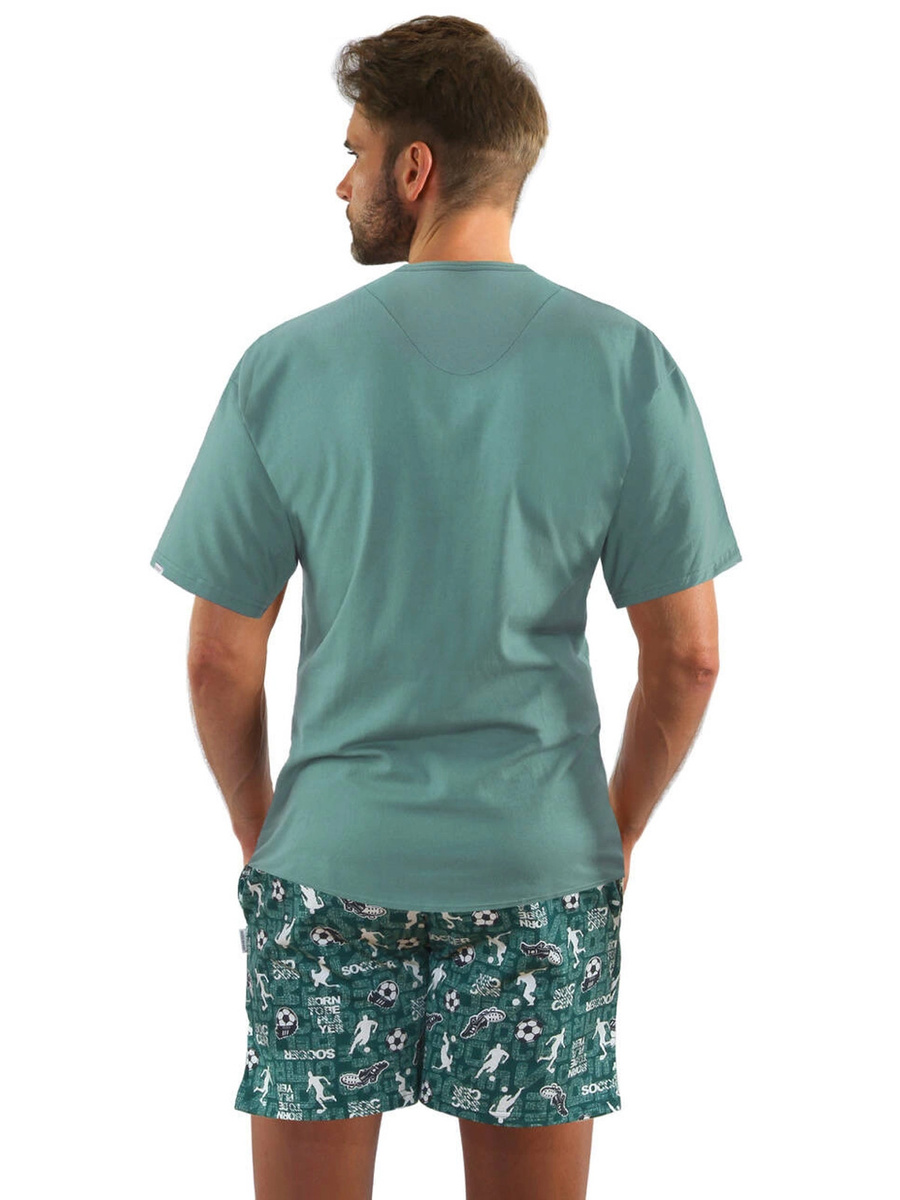 Piżama Męska Krótki Rękaw Krótkie Spodenki