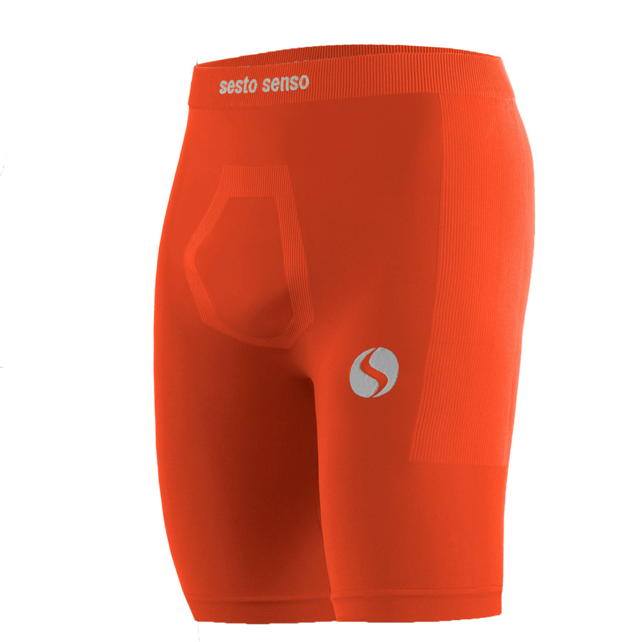 Pomarańczowe bezszwowe spodenki męskie Thermo Active CL41 Sesto Senso – komfort i ochrona