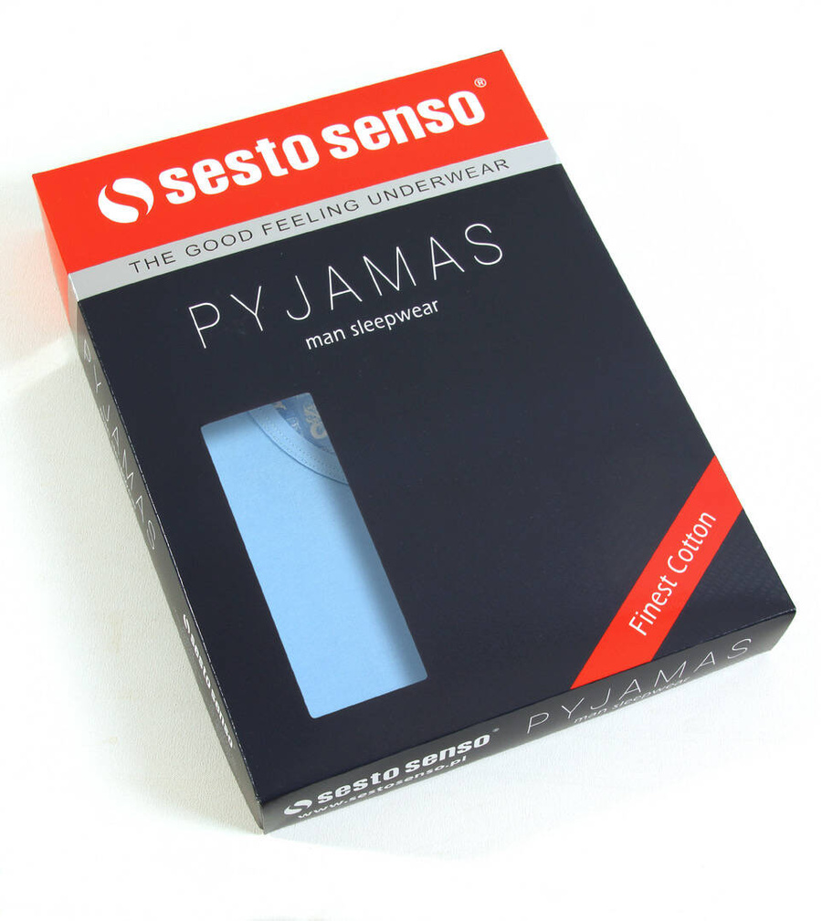 Elegancka piżama męska krótka 100% bawełna Model 2242/09 Sesto Senso – komfortowy sen