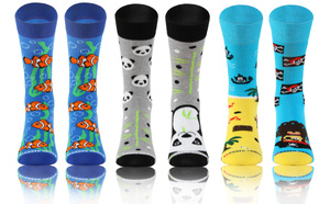 3X Kolorowe Skarpety NIE DO PARY