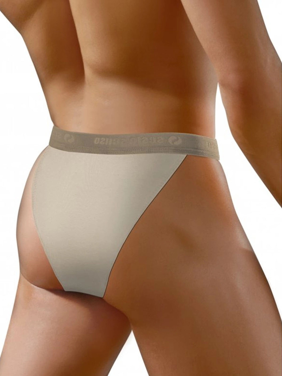 Beżowe sportowe slipy męskie 95% bawełna Puma Tanga Sesto Senso – komfort i styl.