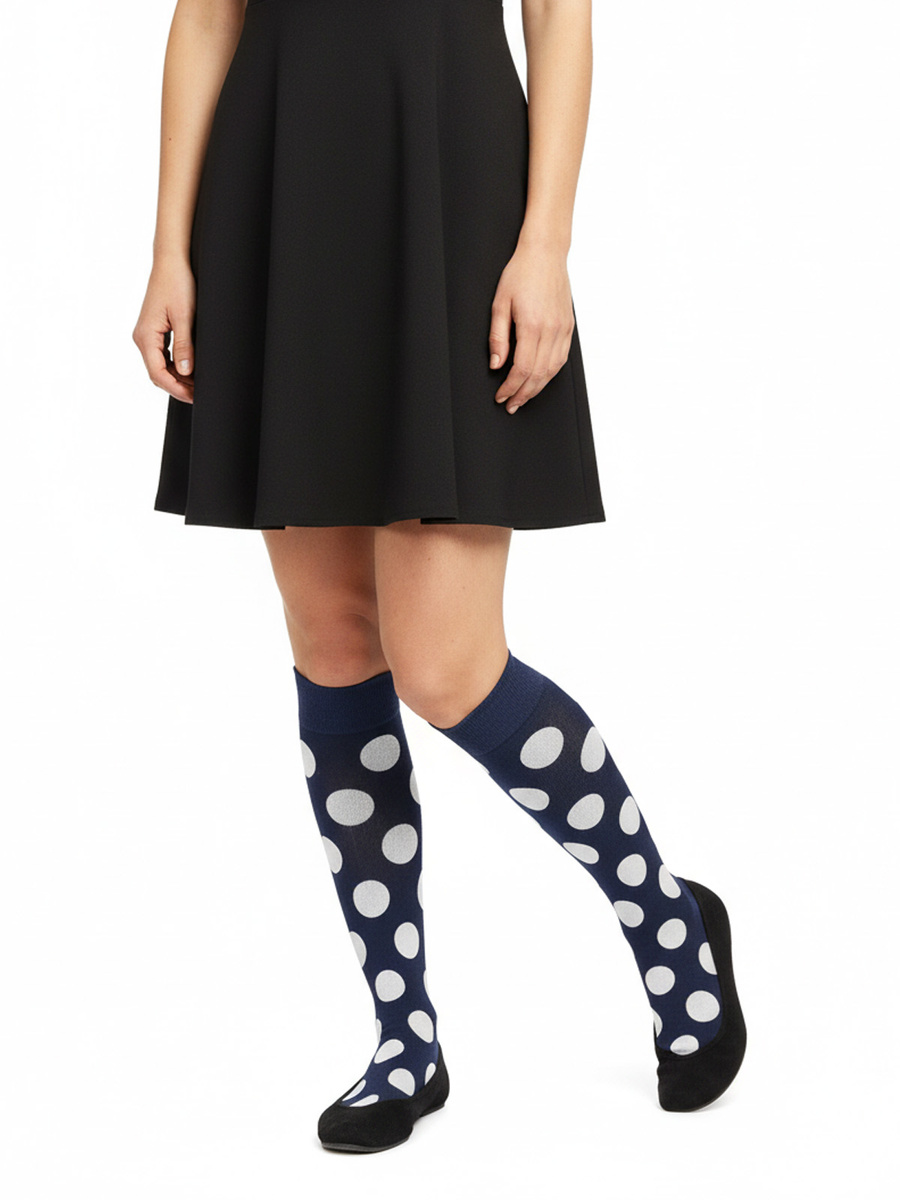 Podkolanówki damskie w grochy aPair