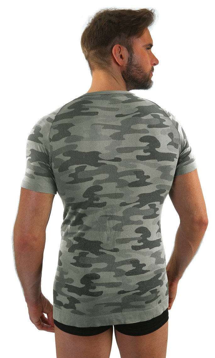 Koszulka Męska Termoaktywna Krótki Rękaw Moro