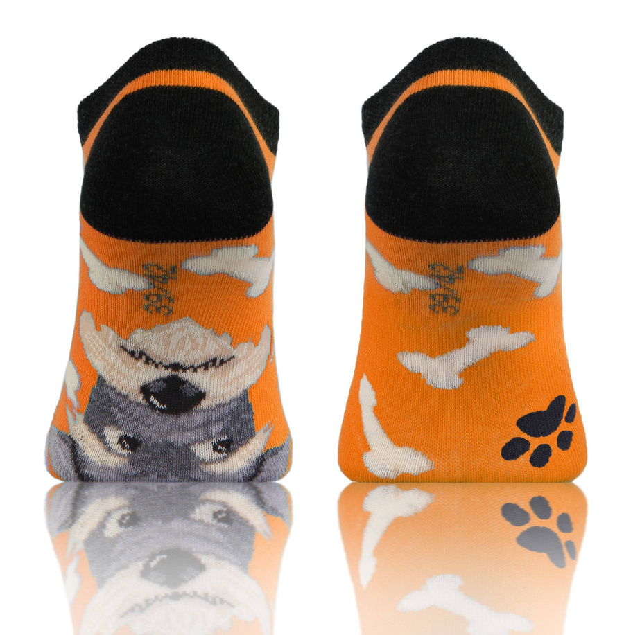 Piesek pomarańczowy skarpety stopki unisex 90% bawełna Finest Cotton Sesto Senso – styl i wygoda