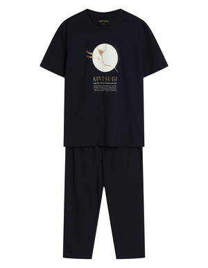 Damska piżama bawełniana Dairoku 43728 czarna