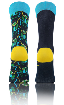 Długie Skarpetki Kolorowe Bawełniane Unisex 90% Bawełna z Zabawnym Wzorem Sesto Senso