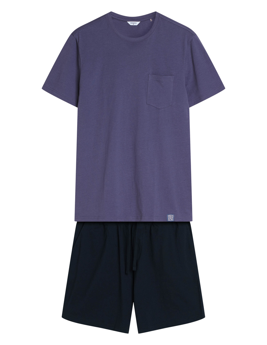 Piżama męska 43032 steel blue