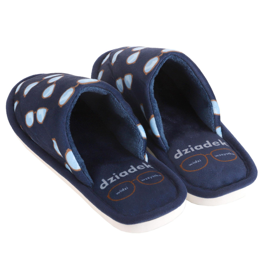 Kapcie męskie granatowe
