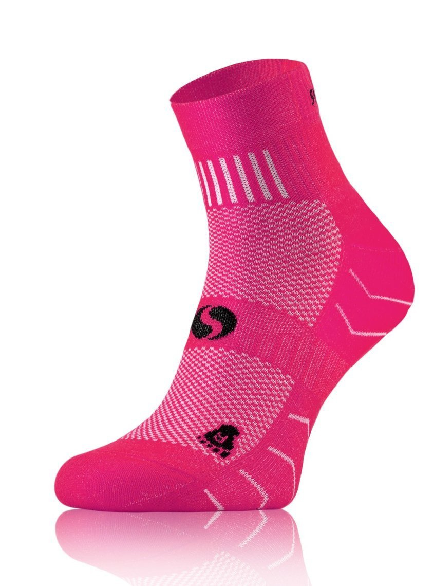 Różowe skarpety sportowe 3/4 unisex 88% Bawełna AMZ Sesto Senso – komfort i wygoda