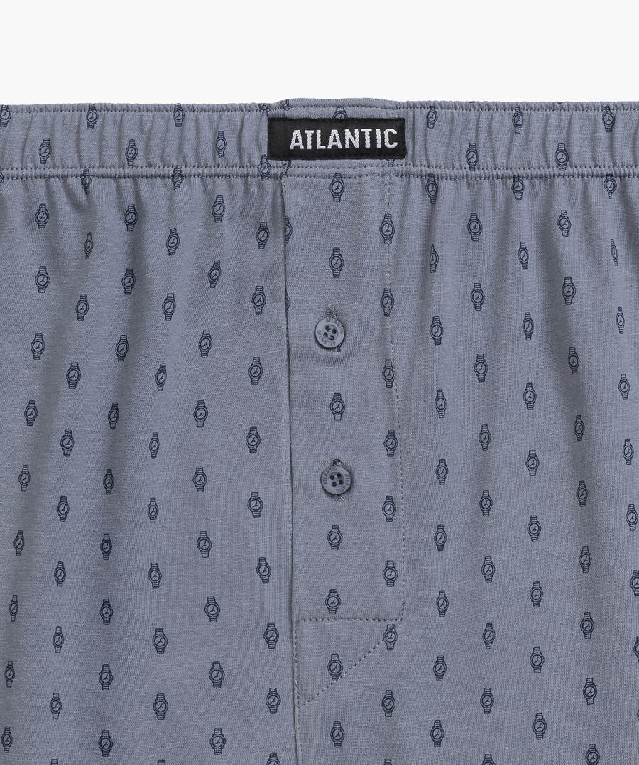 Szare wygodne majtki męskie 100% bawełna 2MBX-057 Atlantic – komfort na co dzień.