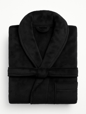 Czarny miękki szlafrok damski z kapturem Paulo Sestimi – idealny do sauny i spa